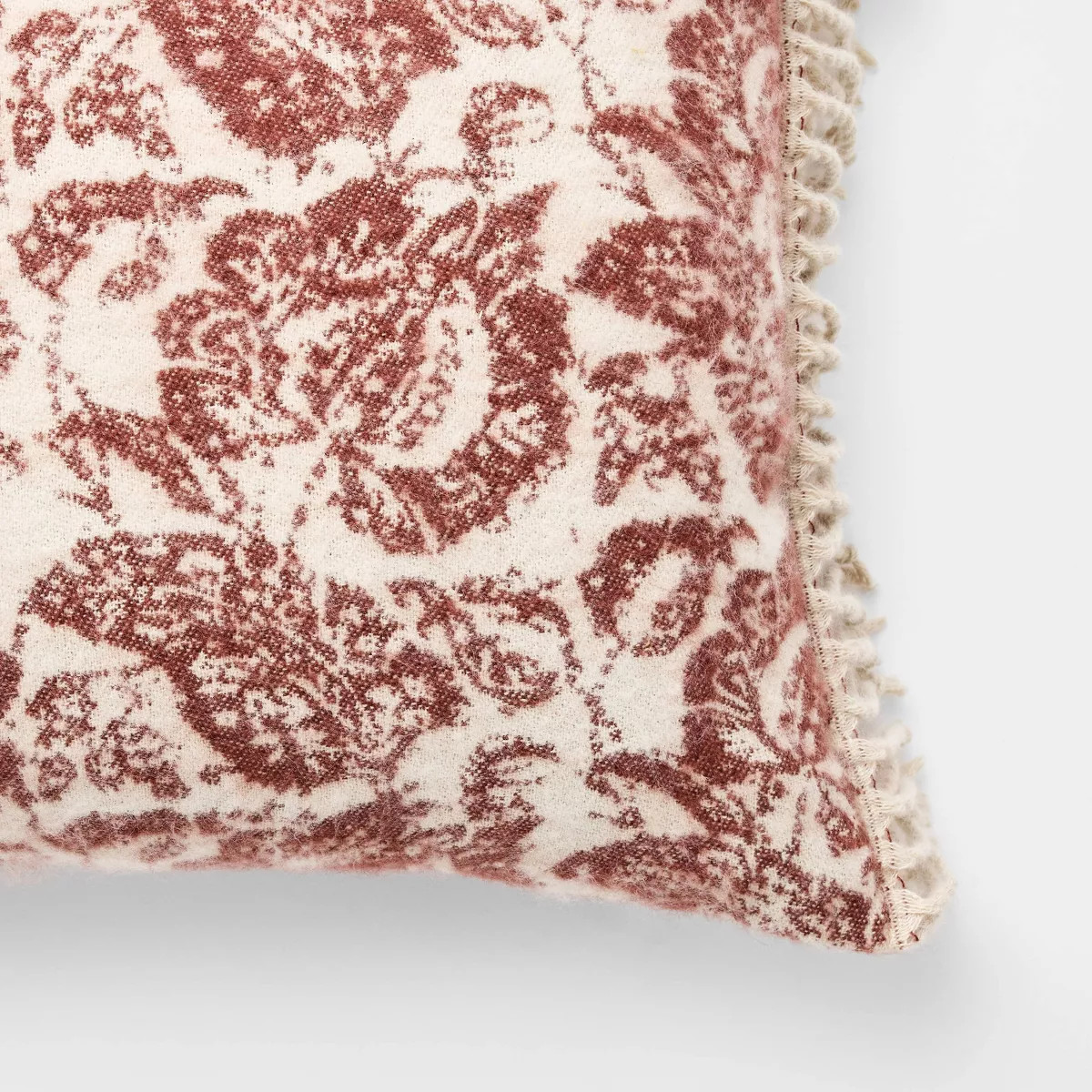Jacquard Botanical Throw Pillow Warm - Threshold™ designed with Studio McGee | Target