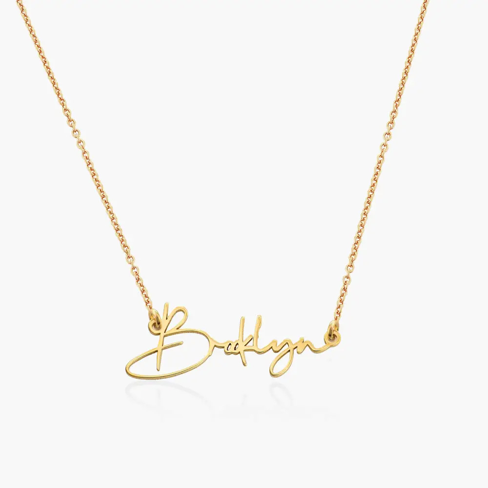 Belle Custom Name Necklace - Gold Plating | Oak & Luna (US)
