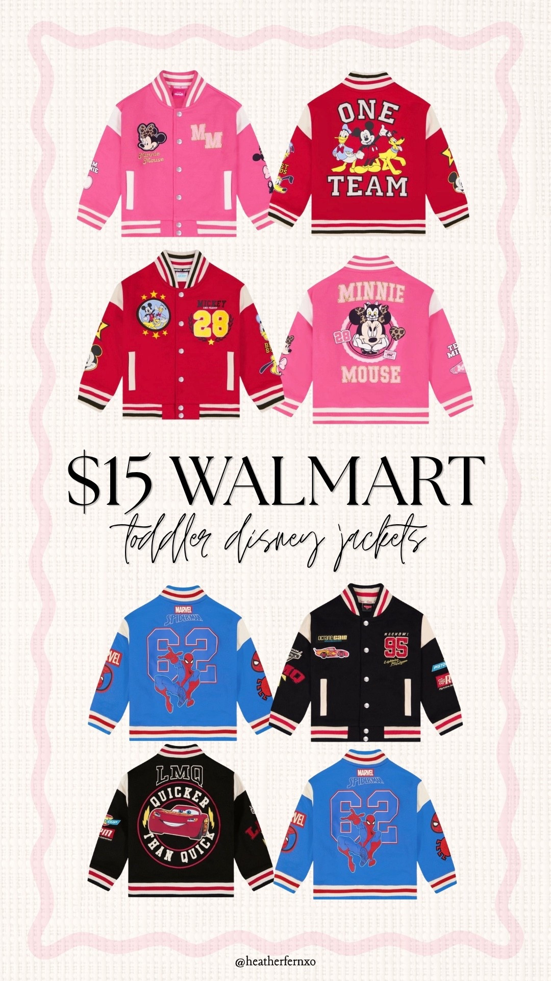 $15 Target Disney letterman jackets are back!! Linked some of my favorites for you to shop! These would be the cutest to pack for your next trip to Disney during the colder months ✨

#walmart #disney #disneyland #disneyworld #travel #toddler #jacket #kids #packing #disneyvacation #disneyoutfit #walmartdisney #disneykids #minniemouse #mickeymouse #cars #pixarcars #spidey #spiderman

#LTKmomlife #LTKootd #LTKKids