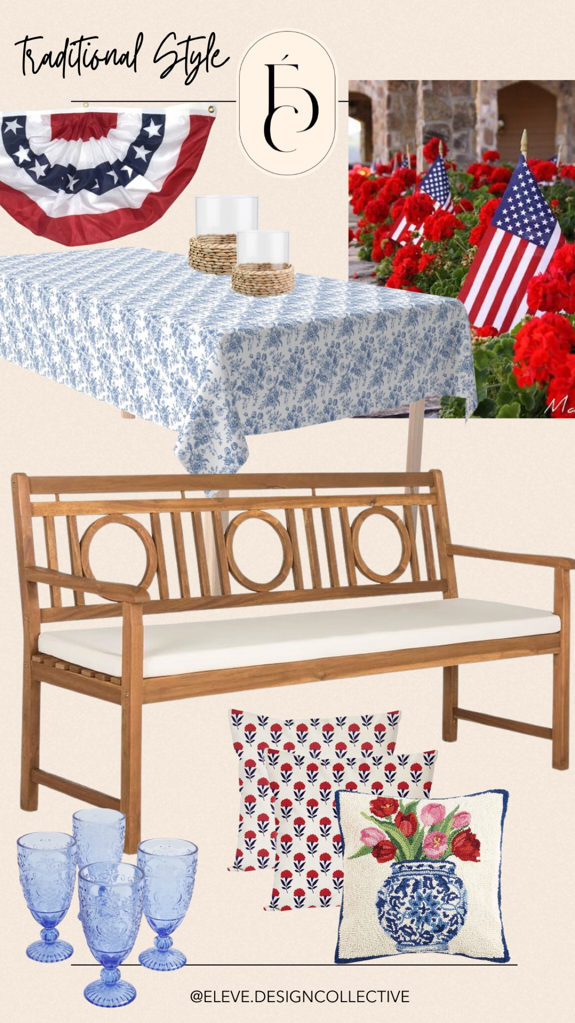 Shop this traditional 4th of July look! Keep it classy for your backyard bbq! 

#Interiordesign #elevedesigncollective #designboards #fullservice #homedecor #homerenovation #ispired #home #virtualdesign 

#LTKParties #LTKSeasonal #LTKHome