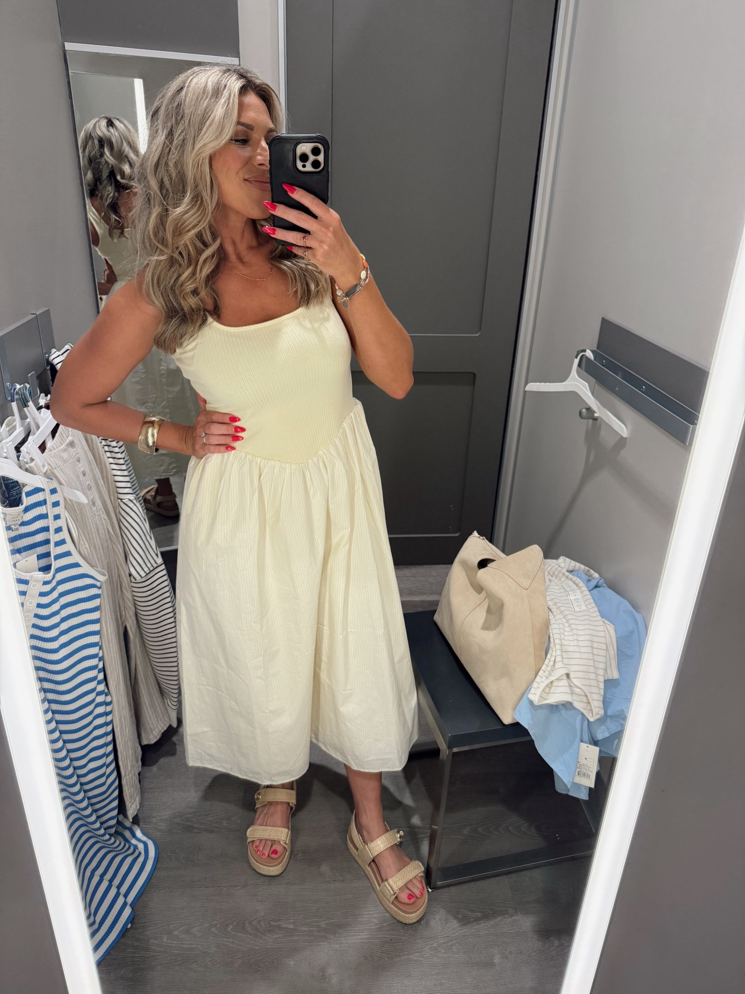 I loved this spring dress with the mini stripes and comes in black also!

Midi dress, target finds, affordable outfits 

#LTKSeasonal #LTKgrwm #LTKootd