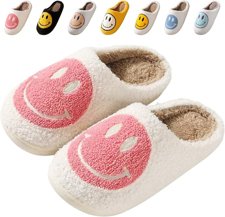 Beishani Smile Face Slippers, Retro Smile Slippers Comfy Smile Face Slippers for Women Cozy Happy... | Amazon (US)