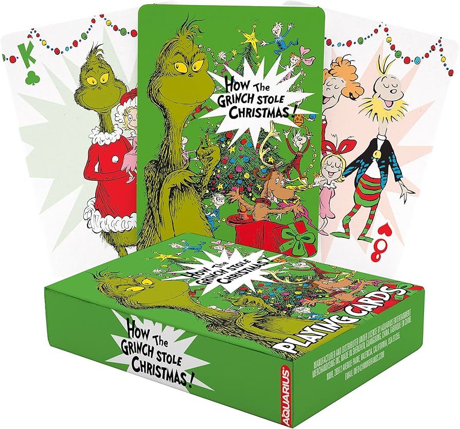 AQUARIUS Grinch Playing Cards – Deck of Cards for Your Favorite Card Game-Officially Licensed G... | Amazon (CA)