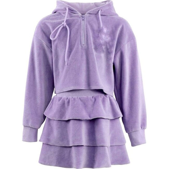 Lola + The Boys | Happy Velour Set Lavender (Multicolor, Size 8Y) | Maisonette | Maisonette