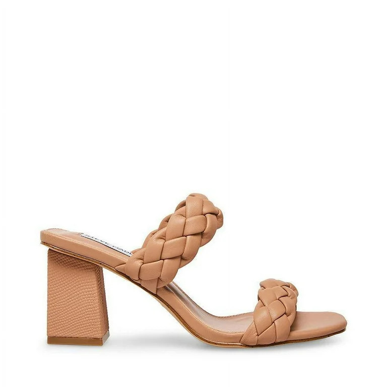 Steve Madden Banks Women's Leather Braided Heels Sandals | Walmart (US)
