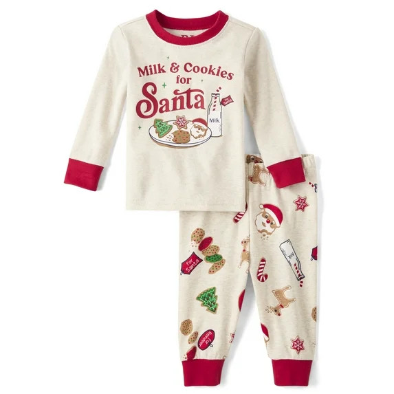 The Children's Place Baby Unisex Matching Sibling Milk And Cookies Snug Fit Cotton Pajamas, Sizes... | Walmart (US)
