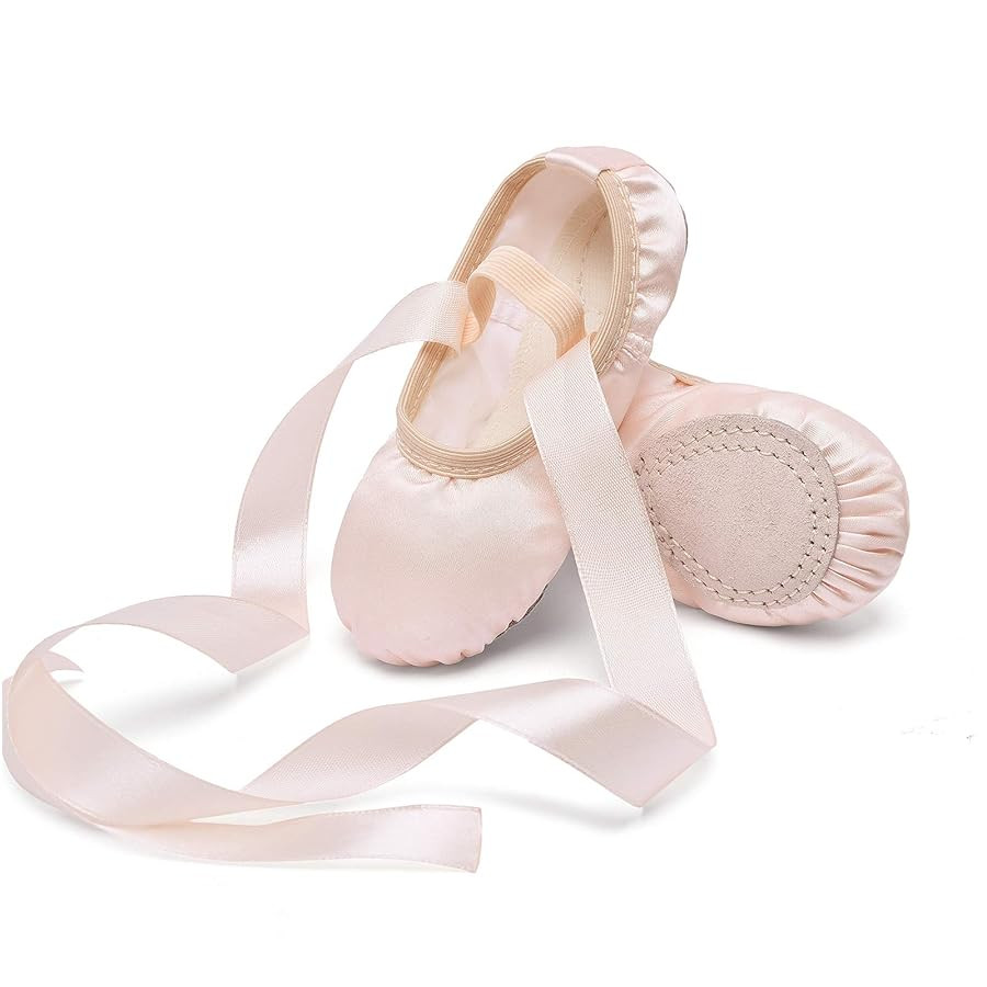 Stelle Ballet Shoes for Girls Satin/Ribbons Ballet Slippers Dance Shoes(Toddler/Little/Big Kids) | Amazon (US)