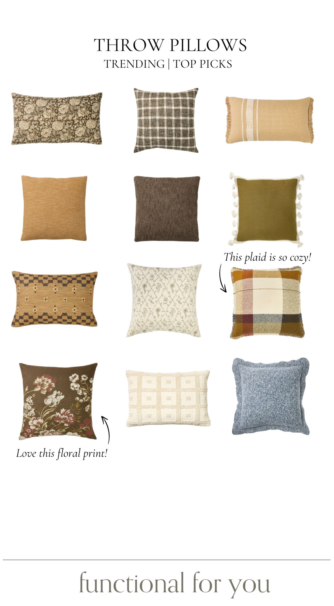 Throw pillows that are trending currently! 





Throw pillows, home decor, textures throw pillows, solid color throw pillows, pattern throw pillows, McGee and co throw pillows, target throw pillows, target home decor, McGee and co home decorr

#LTKStyleTip #LTKHome #LTKFindsUnder100