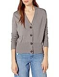 The Drop Women's Daniela Boxy V-Neck Fine Jersey Cardigan Sweater, Steeple Grey, M | Amazon (US)