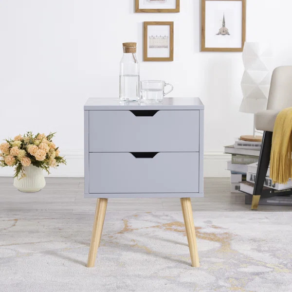 Palou 2 - Drawer Nightstand in Gray/Brown | Wayfair North America
