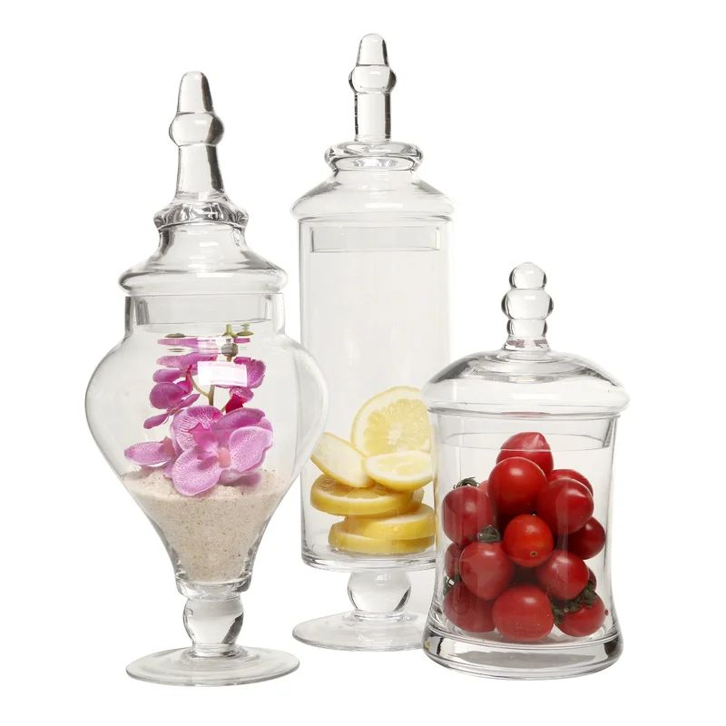 3 Piece Apothecary Jar Set | Wayfair North America