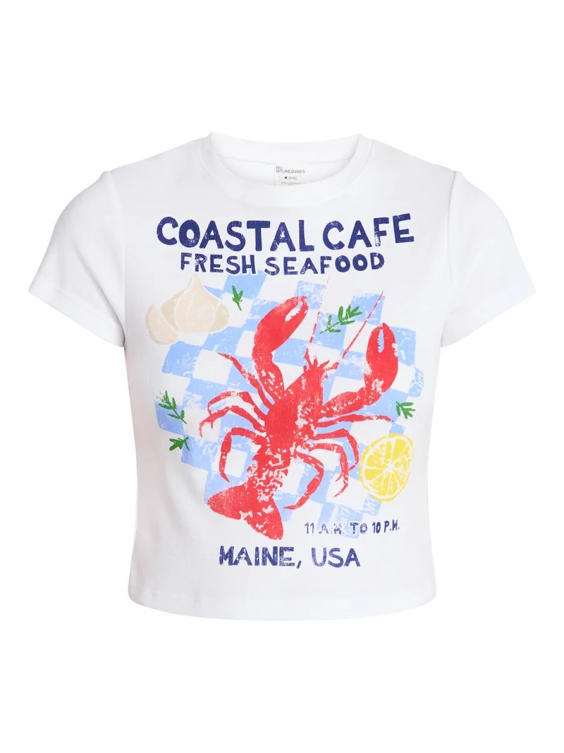 No Boundaries Americana Graphic Baby Tee, Women's and Women's Plus XXS-4X | Walmart (US)