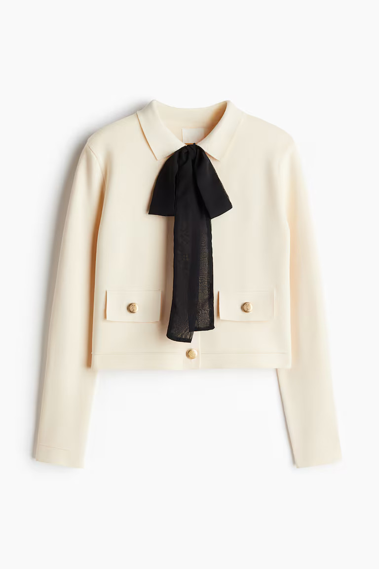 Tie-neck cardigan | H&M (UK, MY, IN, SG, PH, TW, HK)