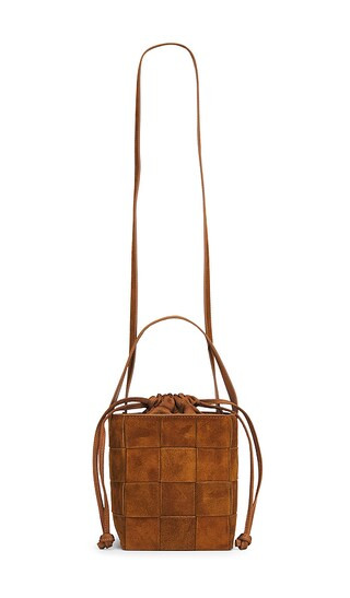 Laith Wide Woven Top Handle Bag in Cacao | Revolve Clothing (Global)