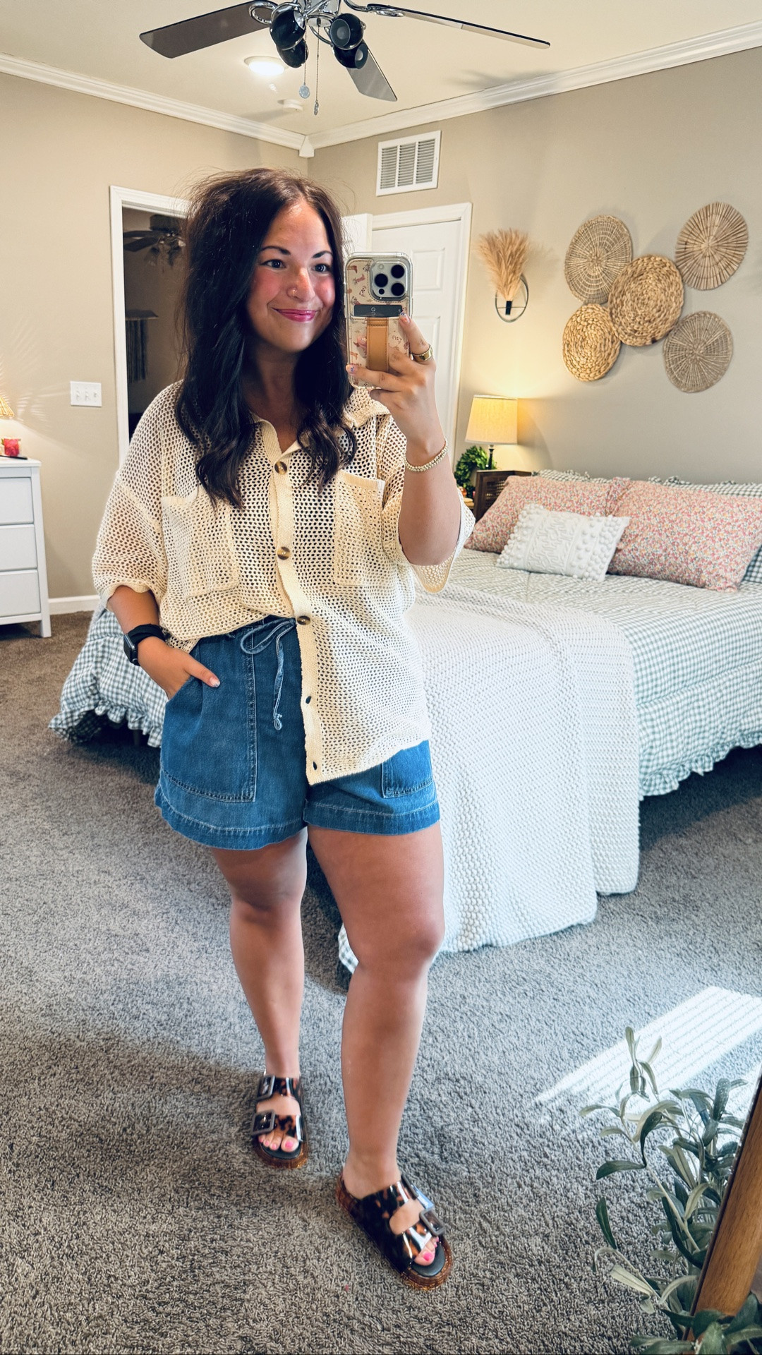 The easiest summer layer 🤍☀️ This crochet cardigan has the perfect oversized fit & is lightweight enough for warm weather. Wear it over a tank, a dress, or your swimsuit—& if you love it, it comes in 5 other colors too! ✨ 

 #LTKootd #LTKSeasonal #LTKMidsize