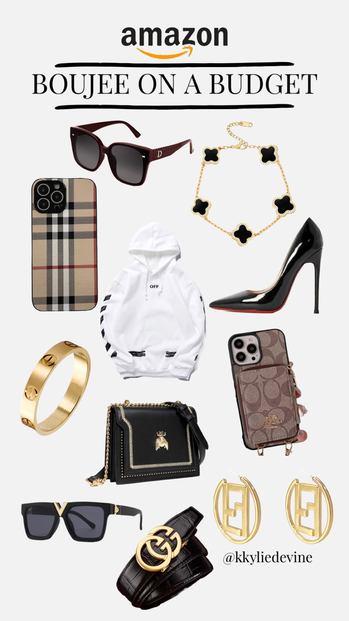 Boujee On A Budget🖤 HEYY! If you love these affordable designer items you can shop them on my Amazon storefront or Pinterest through the link in my bio✨🖤

Designer dupes, Designer dupes handbags, Designer dupes on Amazon, Designer dupes on Amazon 2021, Designer dupes on Amazon 2022, Designer dupes Amazon, Designer dupes 2022, boujee lifestyle, boujee accessories, boujee on a budget, cheap designer, knockoff designer, designer jewelry, designer clothes, designer gift guide, designer gifts for her, luxury gifts, luxury gift guide, luxury dupes, luxury lifestyle, luxury gifts for her, luxury clothes, luxury jewelry, luxury on Amazon, Gift guide, gift ideas, gift ideas for boyfriend, gifts for boyfriend, gifts for girlfriend, gift ideas for girlfriend, gifts for best friends, gift basket ideas, gift wrapping ideas, gift ideas for best friend, gift baskets, gifts for men, gift box ideas, gifts for men, gifts for women, gifts for him, gifts for dad, gifts for boyfriend birthday, gifts for girlfriend birthday, gifts for girlfriend Christmas, gifts for wife, gifts for teens, gifts for teenage girls, it ends with us, book inspo, gold jewelry, gold jewelry for women, gold rings, cloud slides, hair oil, purses, women’s purses, anniversary gifts, birthday gifts, valentines gifts, Valentine’s Day gifts for her, valentines luxury gifts, luxury items gifts

#LTKunder50 #LTKfit #LTKitbag