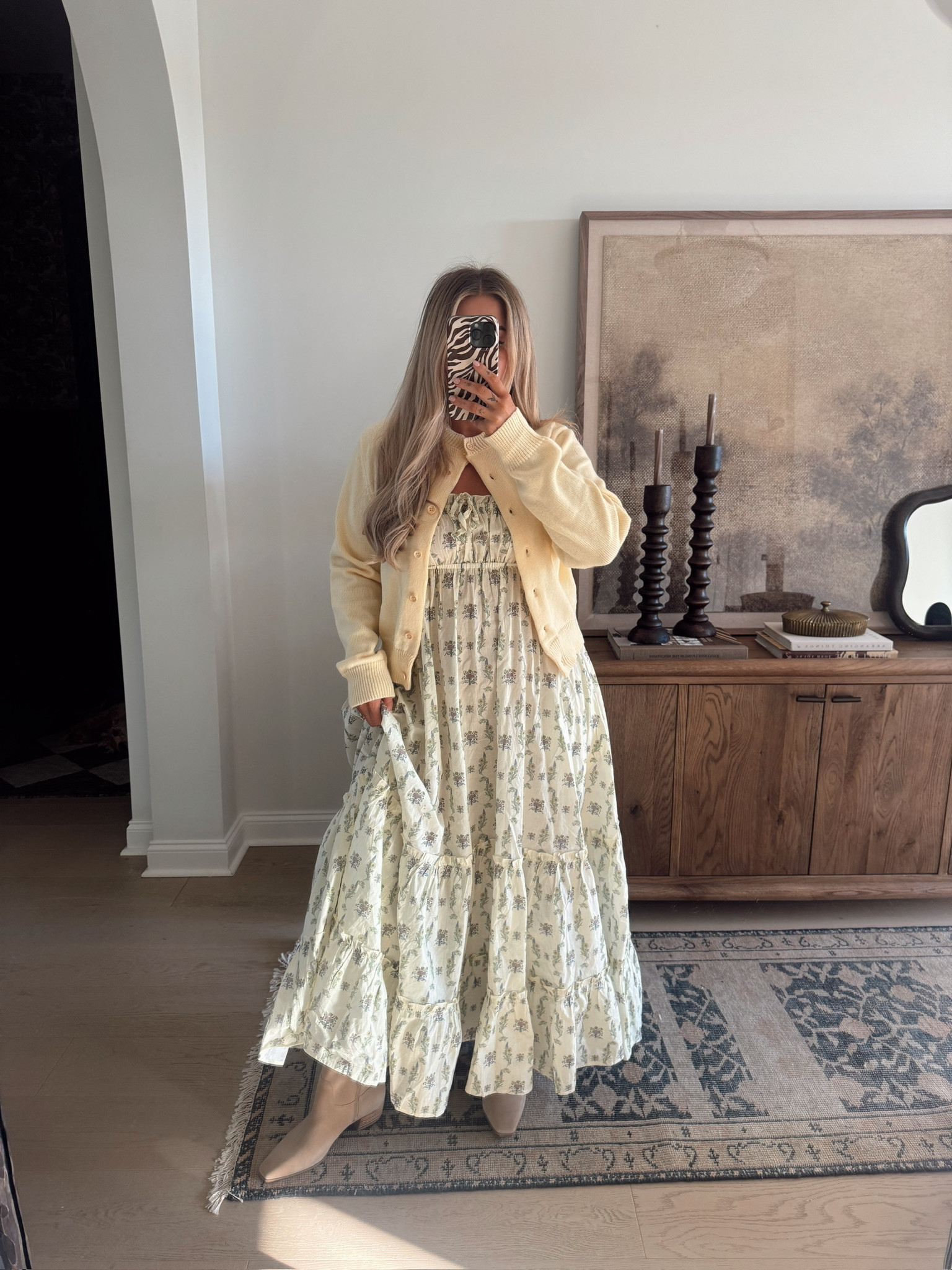 Fall outfit💛 this dress is sold out but linking incase it comes back plus some similar! Cardigan is from Amazon and I’m in a large 

#LTKMidsize #LTKSaleAlert #LTKSeasonal