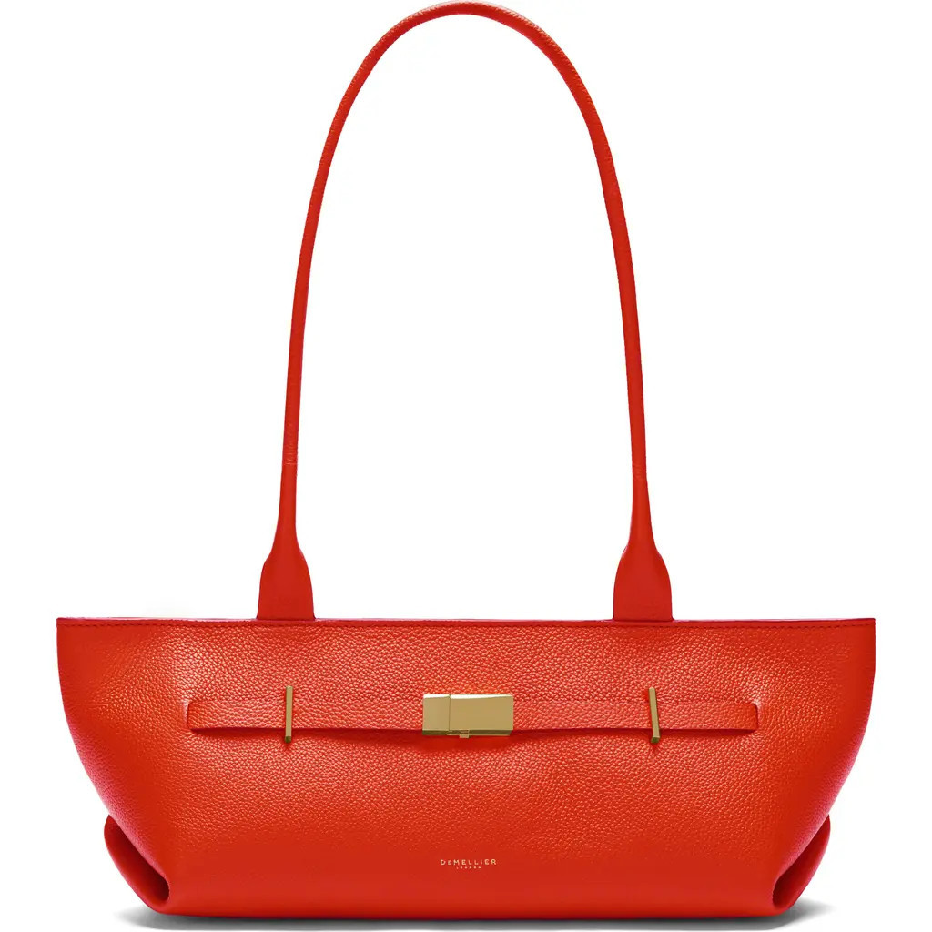 DeMellier The New York Leather Shoulder Bag in Poppy Red at Nordstrom | Nordstrom