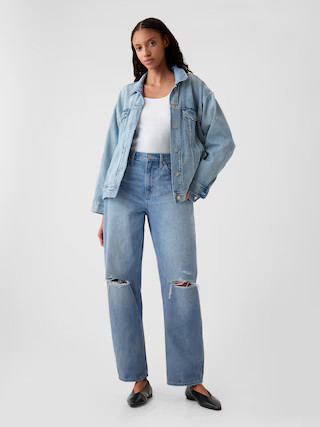 High Rise Barrel Jeans | Gap (CA)