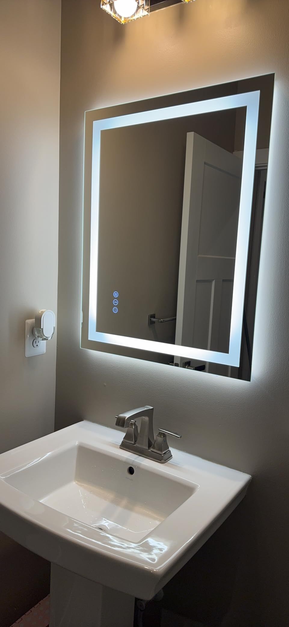 Amorho LED Bathroom Mirror Large 77"x 36" with Front Light and Backlit, Stepless Dimmable Wall Mi... | Amazon (US)