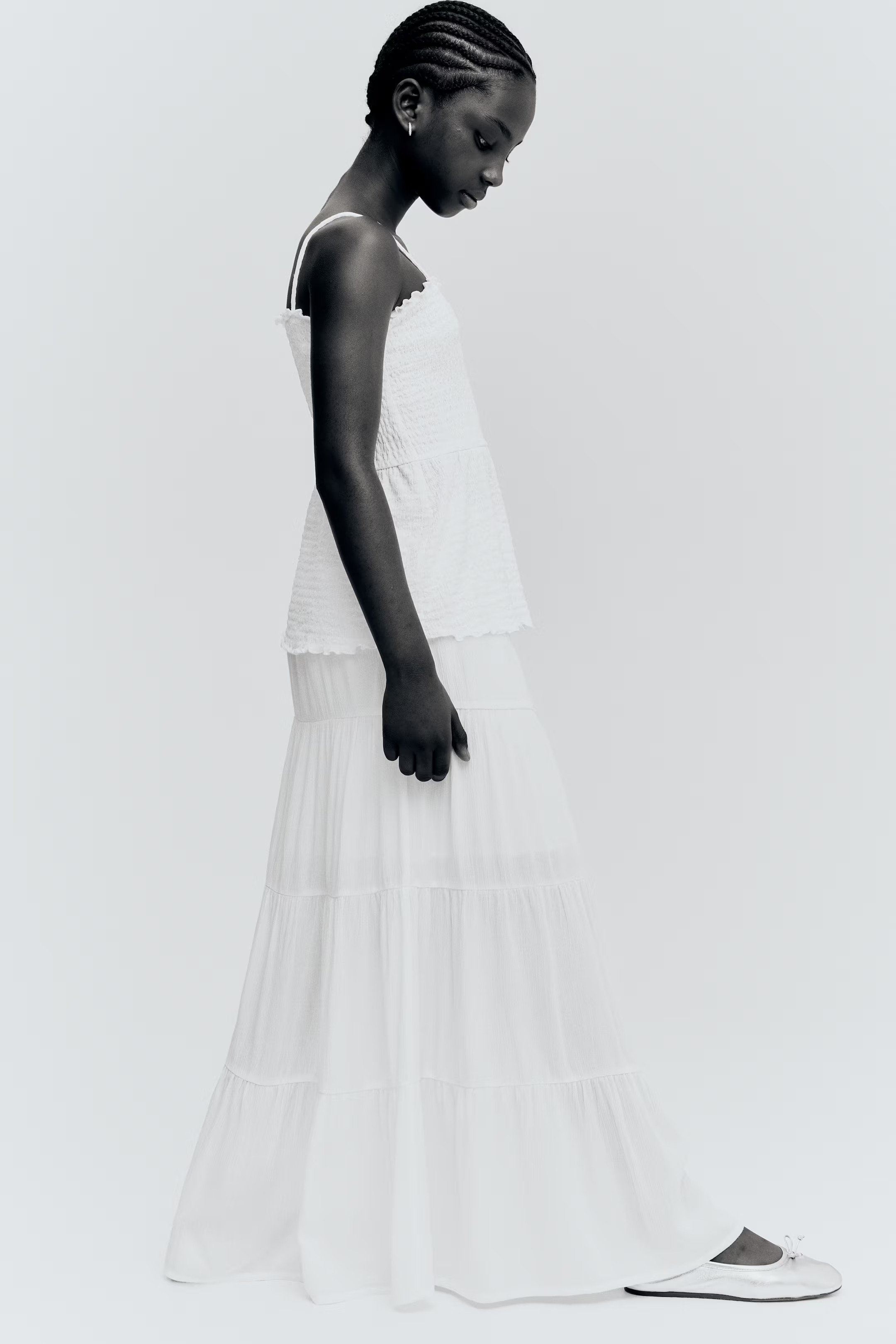 Smocked Tiered Skirt | H&M (US + CA)