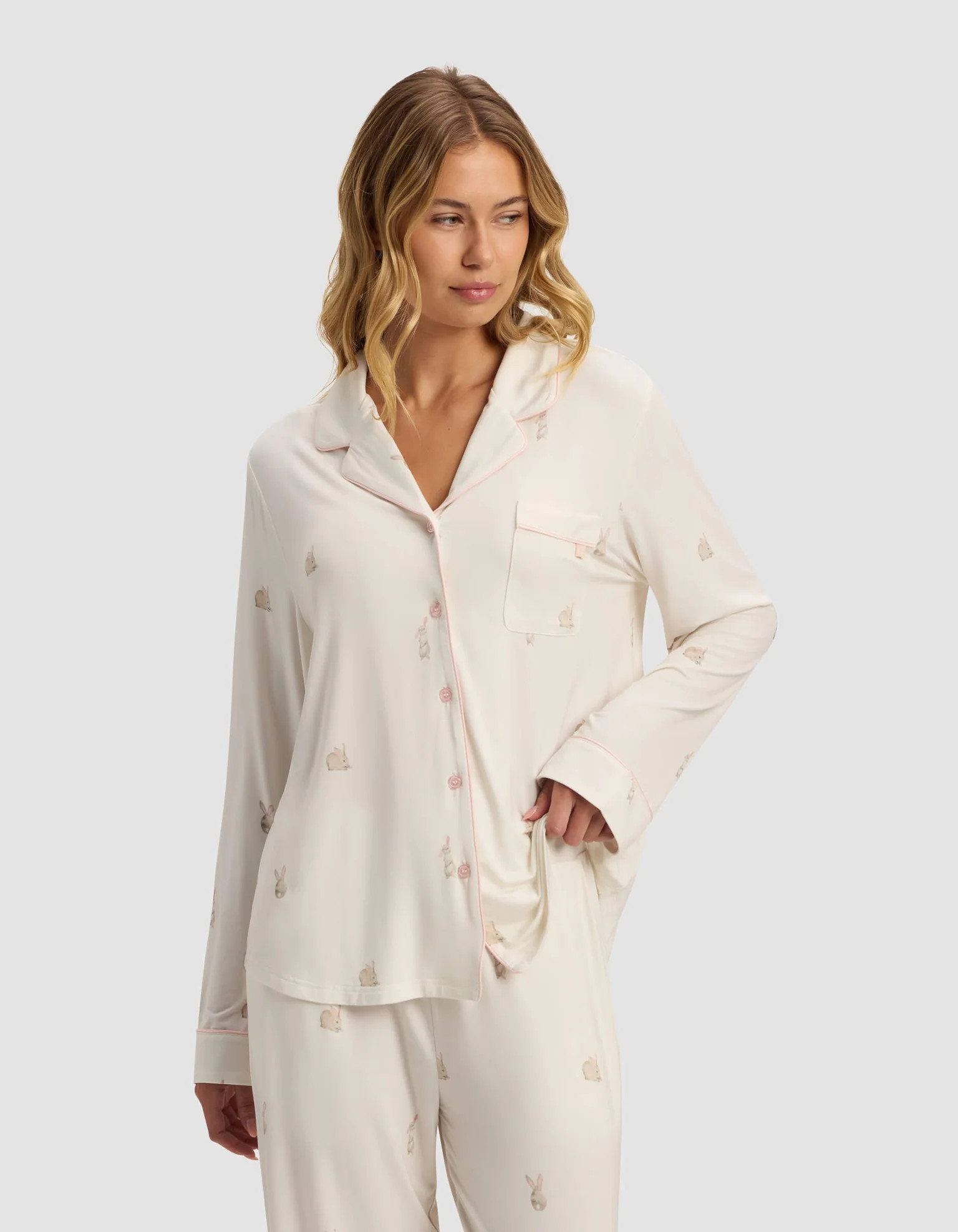 Women's Bamboo Stretch-Knit Long Sleeve Pajama Top | Cozy Earth