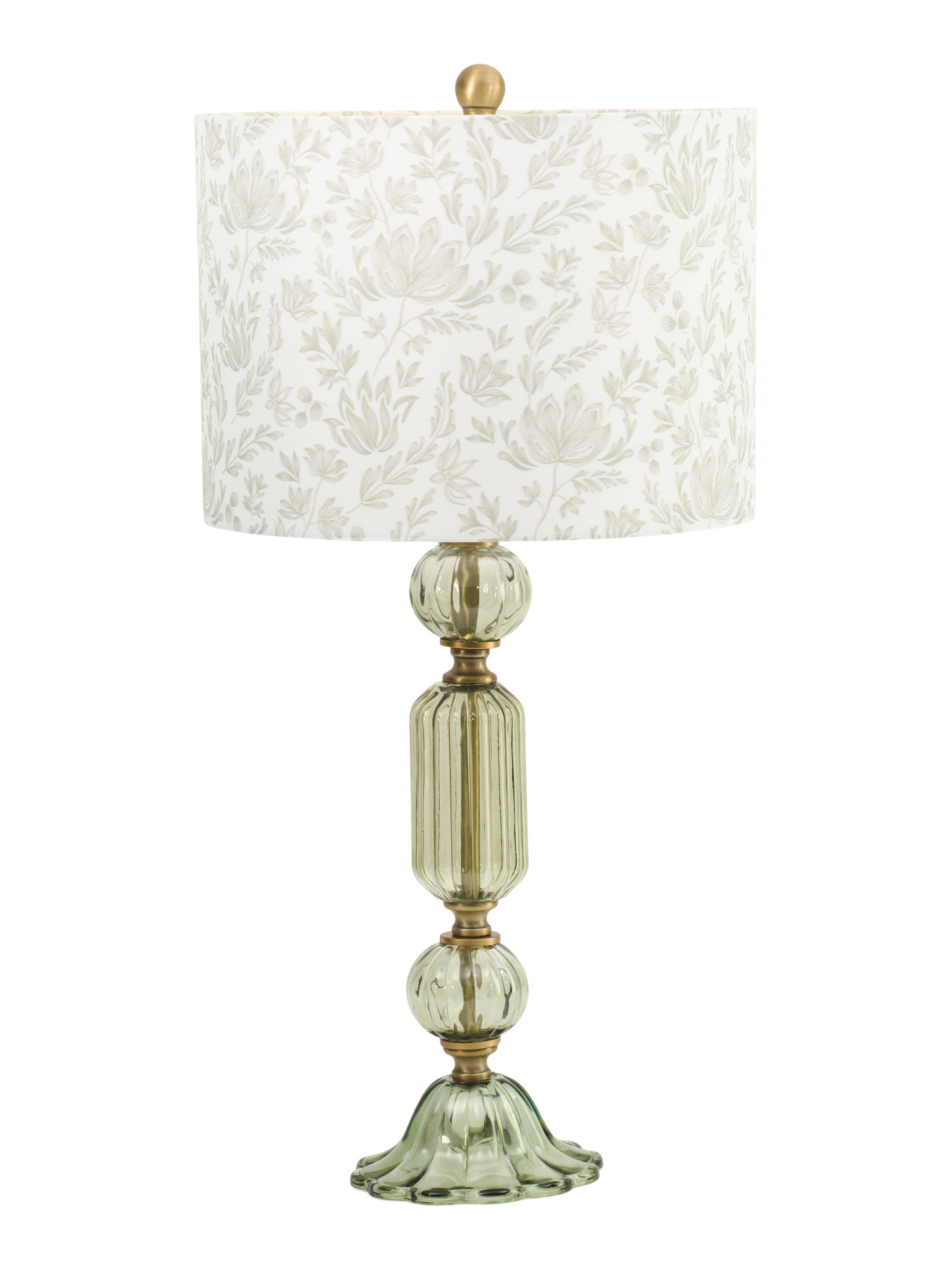 28in Glass Table Lamp With Floral Printed Shade | Home | Marshalls | Marshalls