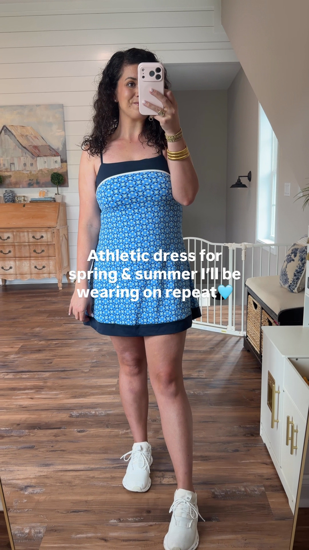 This athletic dress is one of those finds I immediately knew I’d be wearing on repeat all spring and summer 🩵🪻☀️

The bright blue color is so pretty and the block print floral detail with the navy and white color blocking makes it feel so elevated💙 It honestly gives major designer vibes, like something from Addison Bay or Dudley Stevens that would easily be $150+… but this only $40 🙌🏼

It also checks all the boxes for comfort and function👏🏼 Adjustable straps, a built in bra with removable padding (so no bra needed 🙌🏼), and built in shorts with the bathroom cutout in the back which is such a game changer!! 

Cute, flattering, and practical… basically the perfect dress for walks, errands, playground days, or running around town!!!

Had to share this one because it’s such a good find ✨

#athletic #athleticwear #athleisure #momoutfit #momfit #lookforless #stylefinds #fashiondeal #affordablefashion #momstyle #everydaystyle #ltkstyle #ltkfinds #target #targetstyle #targetfinds #targetfashion #budgetfriendlystyle #classicstyle #styleonabudget #spring #springstyle #springfashion #springdress #summer #summerstyle #summerfashion #style #fashion #preppy #preppystyle #grandmillenial #grandmillenialstyle #ladies #ladiesfashion #ladiesstyle #classic #classicstyle #chic #timeless #timelessstyle #sale #salealert #majorsale #deal #dealoftheday 

#LTKSpringSale #LTKActive #LTKSaleAlert

#LTKActive #LTKootd #LTKmomlife