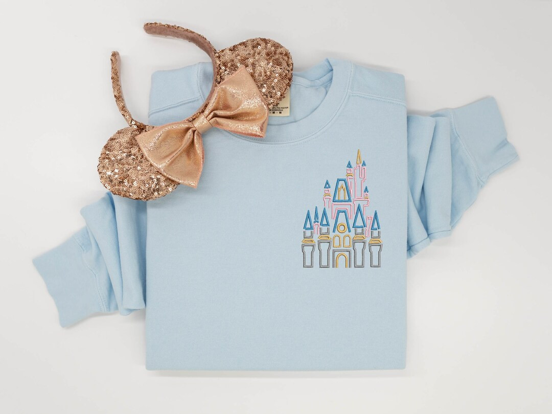 Disney Castle Embroidered Tshirt, Cinderella Castle Embroidered Shirt, T-shirt, Disney Princess S... | Etsy (US)