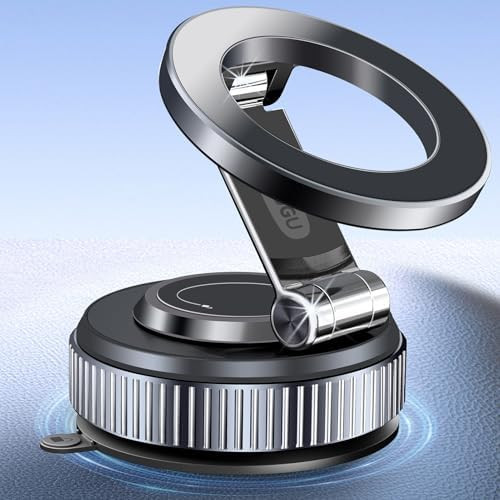 Vacuum Magnetic Car Phone Holder-118LBS Strong Suction+2800gf Magnet,360° Adjustable Dashboard M... | Amazon (US)