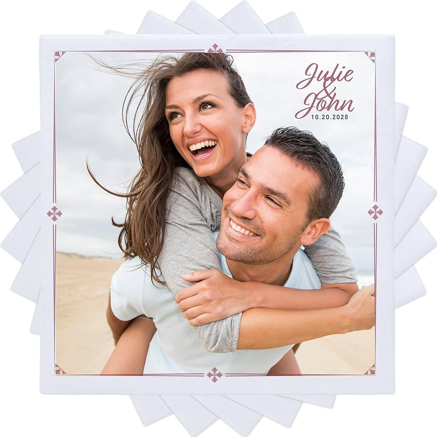 Customize Your Celebration: 50 Personalized Photo Beverage Napkins - Vibrant Full Color Printing,... | Amazon (US)