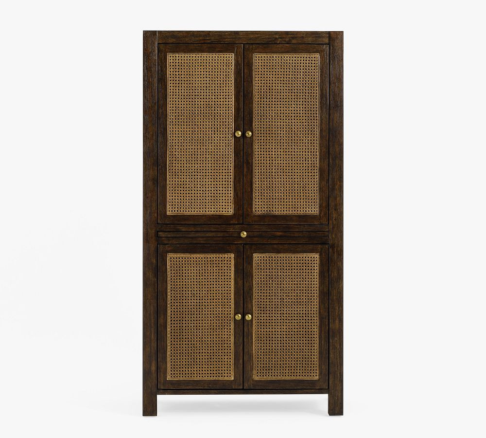 Augusta Cane Bar Cabinet | Pottery Barn (US)