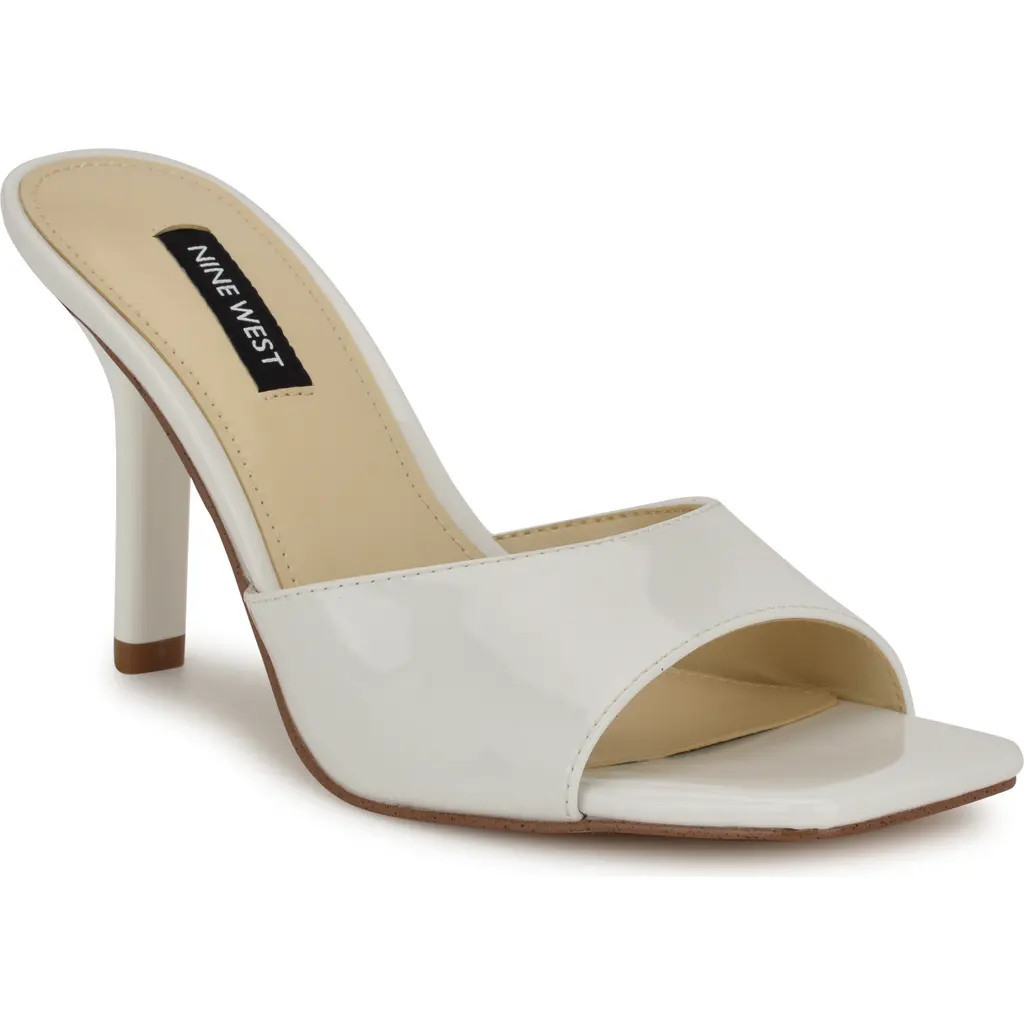 Nine West Disko High Heel Sandal in White at Nordstrom, Size 8.5 | Nordstrom