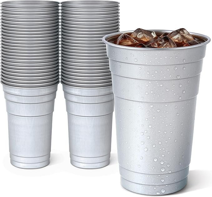 Stock Your Home 20oz Infinitely Recyclable Aluminum Cups (30 Pack) – Premium Disposable & Reusa... | Amazon (US)