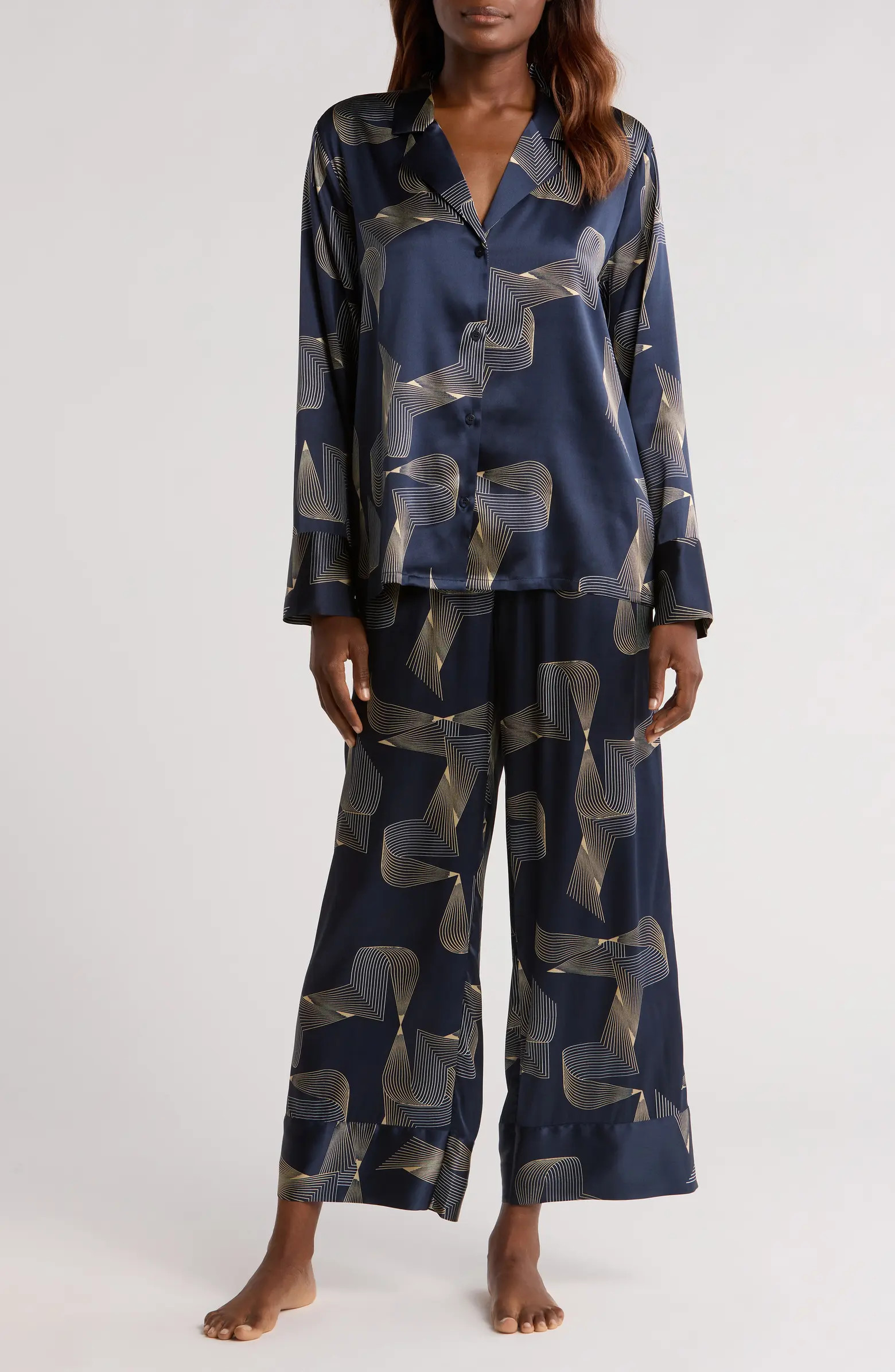 Tailored Stretch Silk Pajamas | Nordstrom