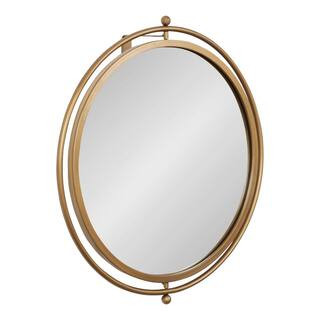 Kate and Laurel(Brand Rating: 4.5/5)Baron 22 in. H x 21 in. H Modern Round Gold Framed Accent Wal... | The Home Depot