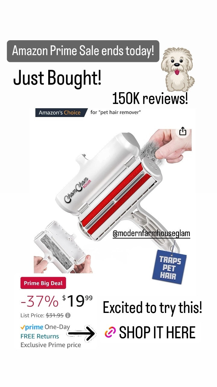 Ok just bought this Amazon Prime Deal find, it has 150K reviews so we shall see! Pet hair remover  

#LTKhome #LTKfamily #LTKxPrime