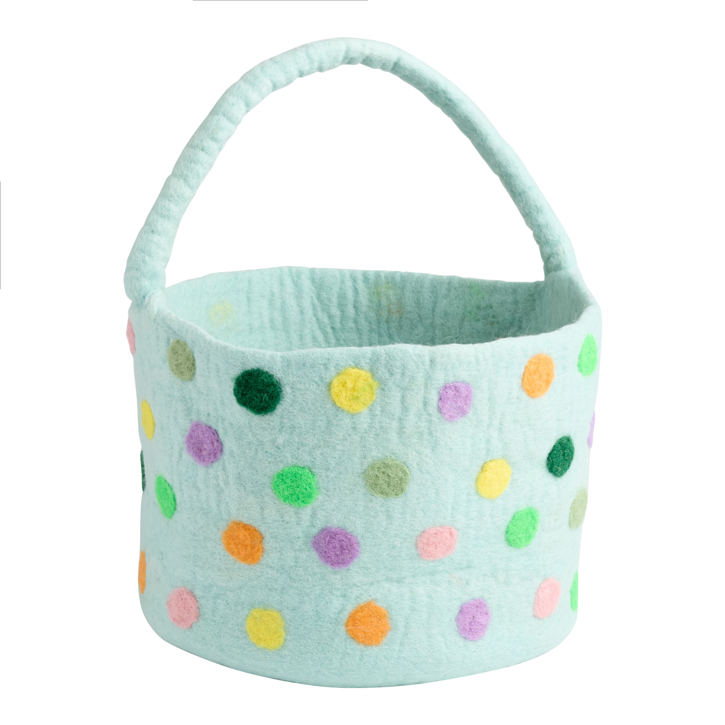 Felt Rainbow Dot Easter Basket | World Market