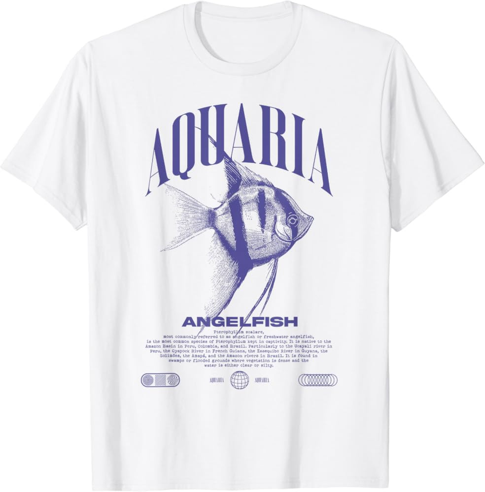 Angelfish Cichlid Fish Keeper Modern Streetwear T-Shirt | Amazon (US)