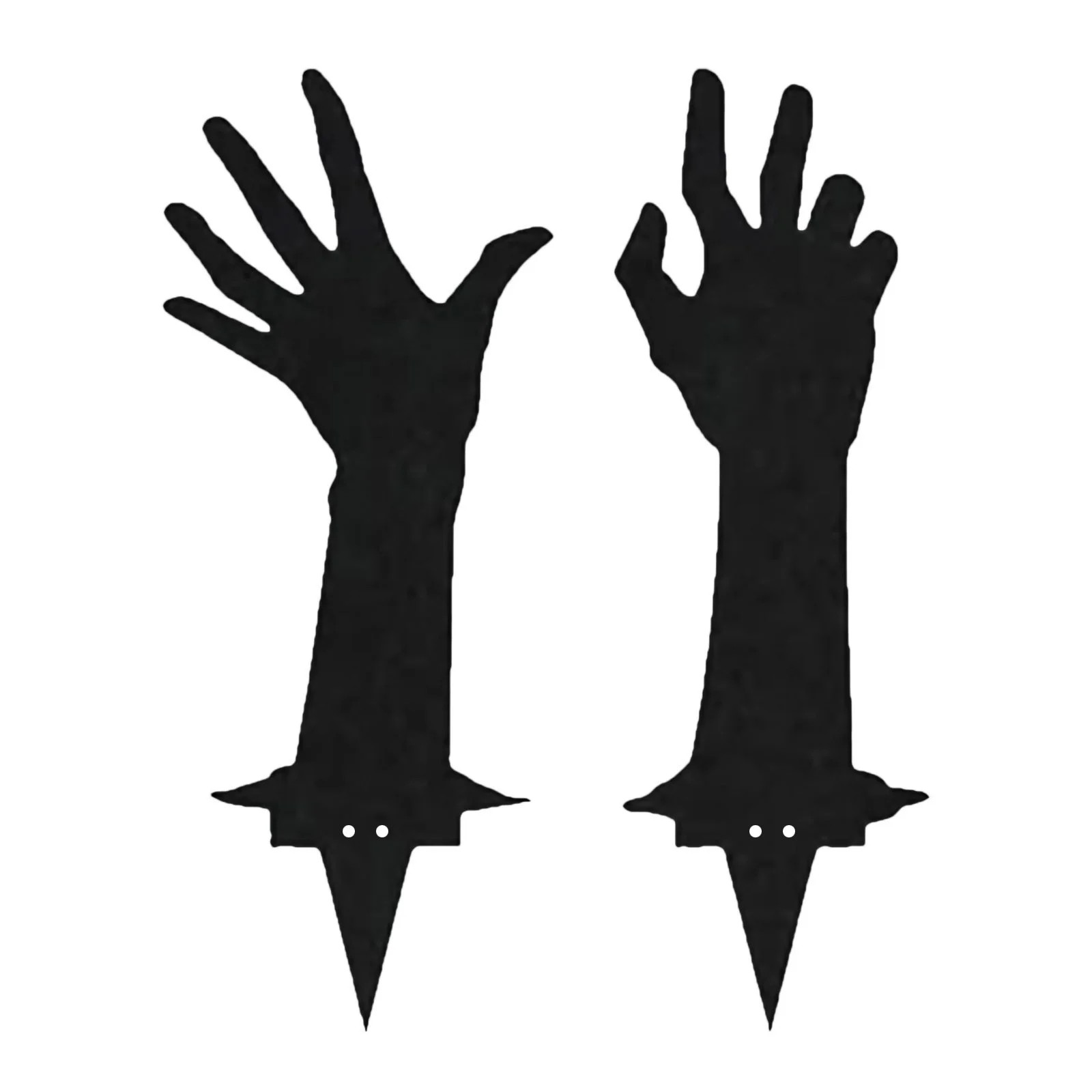 Heavy Duty Metal Zombie Hands Yard Stakes - Spooky Halloween Outdoor Decor Set of 2 for Garden, P... | Walmart (US)