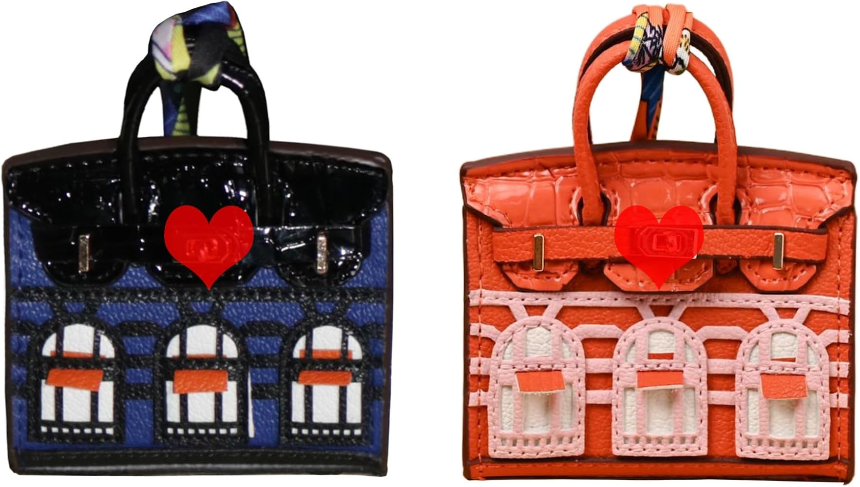 2 PCS Women Mini Backpack Keychain Accessories Key Pouch Holder Coin Purse Bag Charm Wallet (Blue... | Amazon (US)