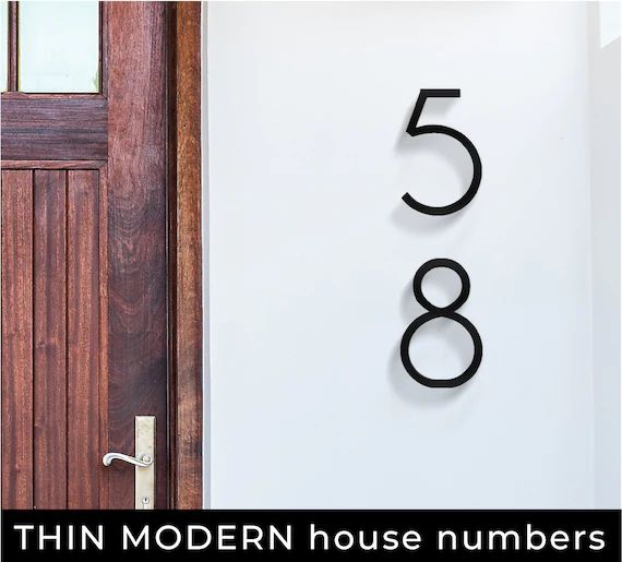 Large Modern Black House Numbers 8 inch 12 inch Address | Etsy | Etsy (US)