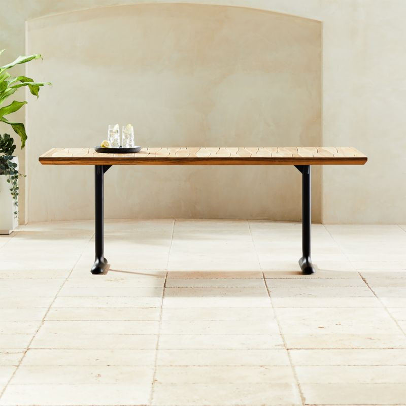 Rio Teak Outdoor Patio Table + Reviews | CB2 | CB2