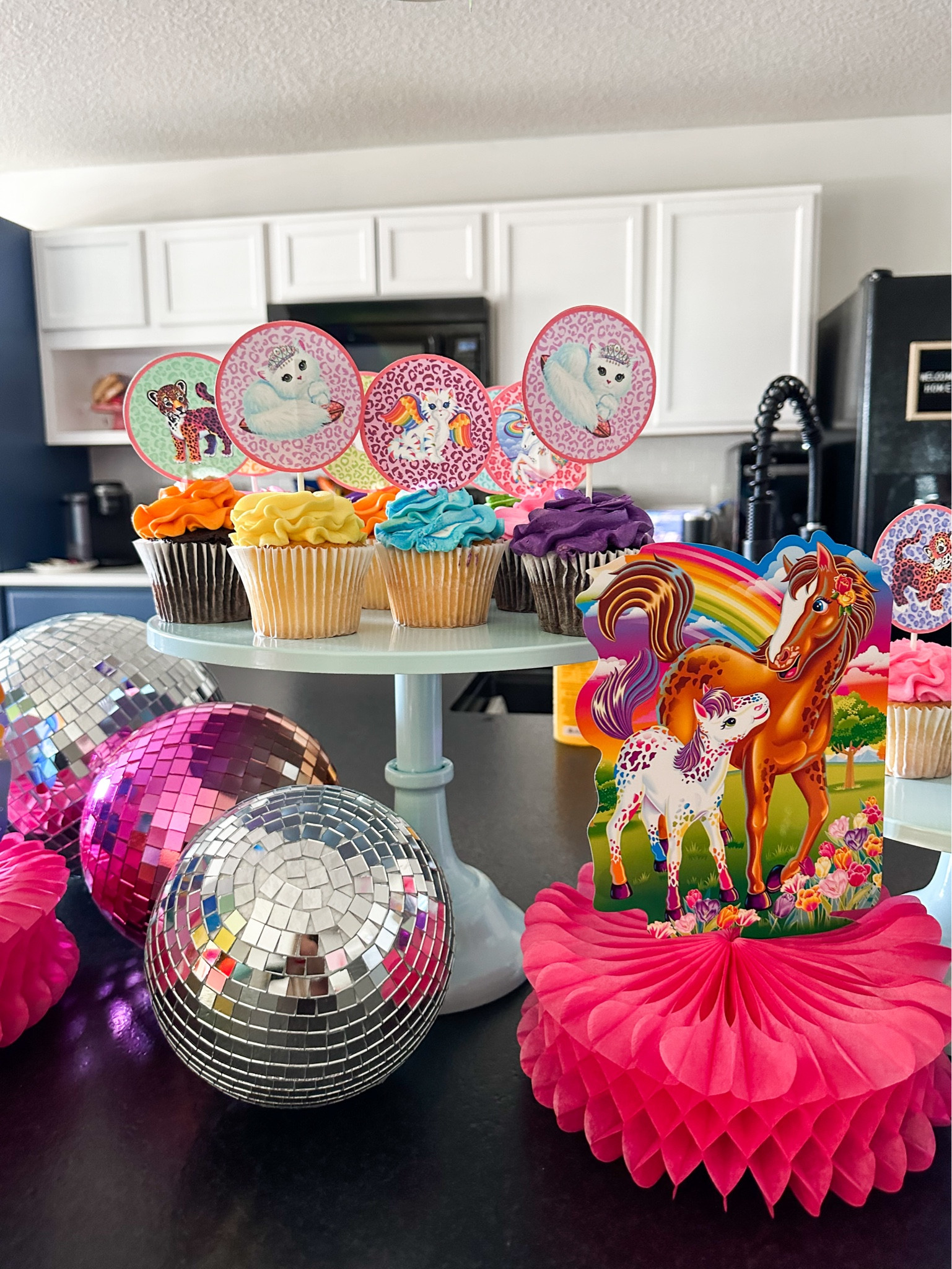 Lisa Frank inspired birthday party. Cupcake toppers and more! 

#LTKParties #LTKFamily #LTKKids
