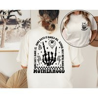 Motherhood Sometimes Shirt, Rock It Rocks Me, Front & Back Mama Mom Women's T-Shirts, Trend Shirt | Etsy (US)