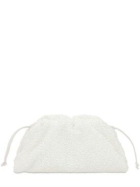 Bottega Veneta - Mini pouch curly raffia effect clutch - White/Chalk | Luisaviaroma | Luisaviaroma