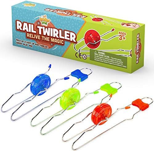 Retro Magic Rail Twirler - 3 Pack - Light Up Magnetic Stocking Stuffers for Kids - Sensory Toy wi... | Amazon (US)