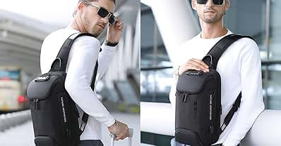 Amazon.com : Sling Bag for Men Women Shoulder Backpack Chest Bags Crossbody Daypack with USB Cable f | Amazon (US)