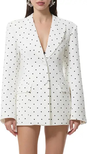 AFRM Polka Dot Pinch Waist Blazer | Nordstrom | Nordstrom