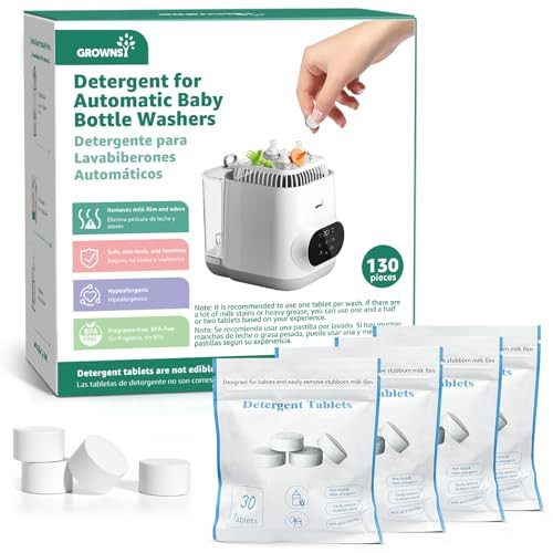 GROWNSY Official Detergent Tablets - 130 PCS, Compatible with GROWNSY and Momcozy Baby Bottle Washers | Amazon (US)